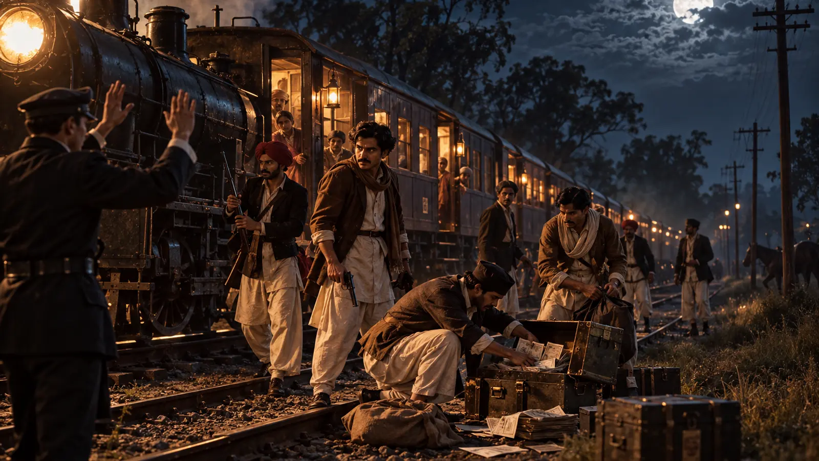 Illustration: The Kakori Conspiracy, Kakori, near Lucknow, 9 August 1925