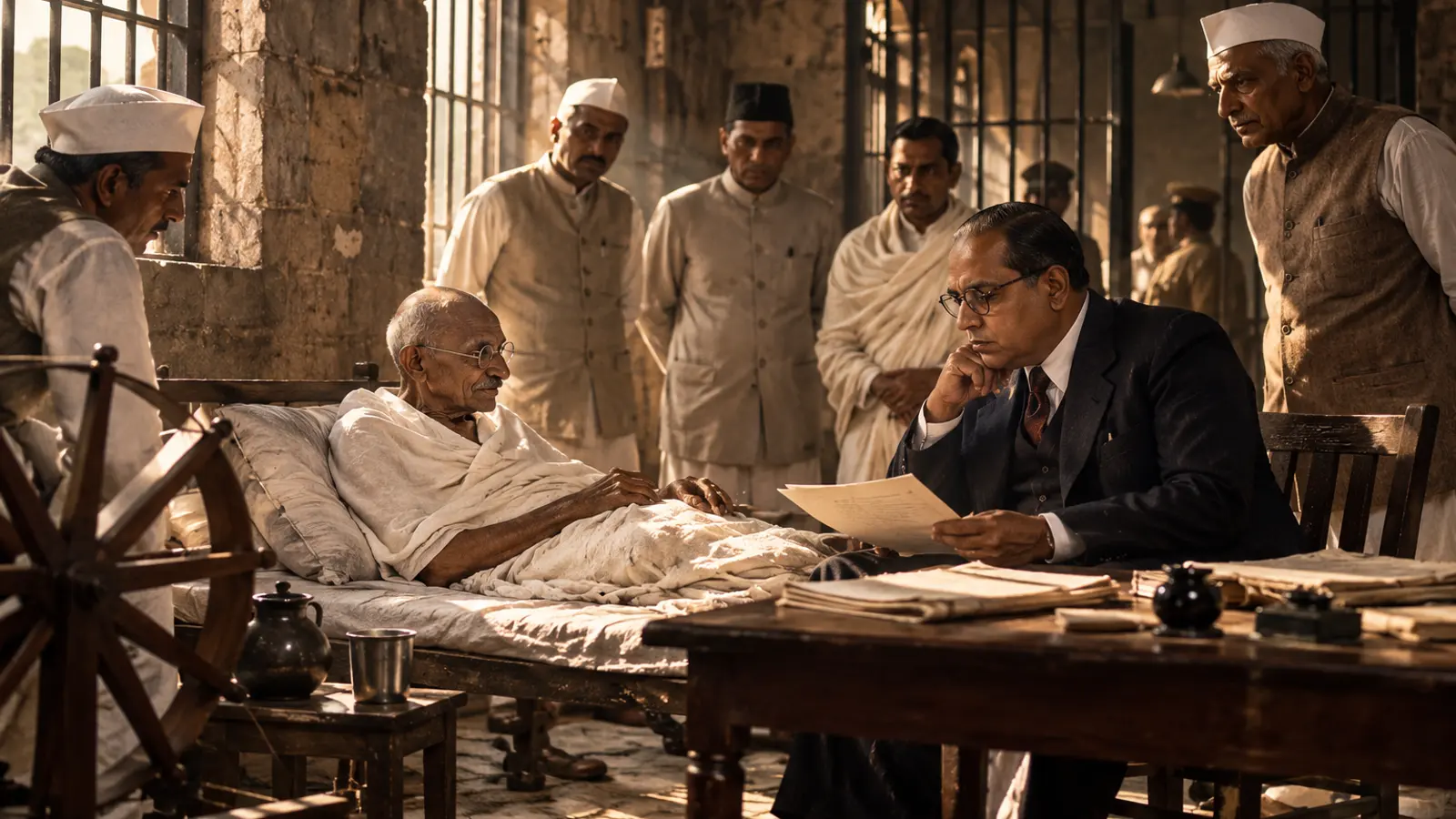 Illustration: The Poona Pact, Yerwada Jail, Poona, 24 September 1932